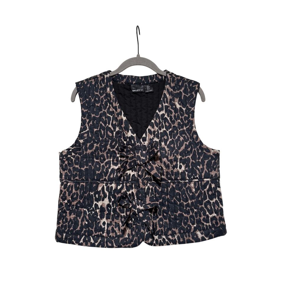 Bailey/44 Leopard Print Sleeveless Vest M - Picture 2 of 8
